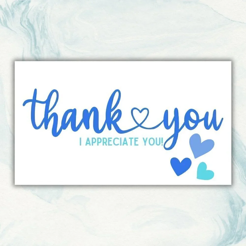 Thank You Cards: 50 Count / 5 Designs